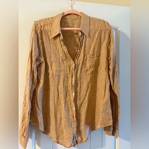Tan long sleeve Lily Pulitzer Seaview, long sleeve shirt size extra large